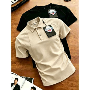 Gray Deconstruction Quick-Drying Polo Shirt Short Sleeve