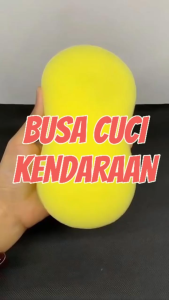 SPONS POLOS PENCUCI MOTOR MOBIL SPONGE BUSA ALAT CUCI KENDARAAN BUSA SERAP TINGGI WAX 15X8X4