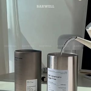 Cốc giữ nhiệt Americano inox 304 sang trọng kèm ống hút uống cafe tiện lợi