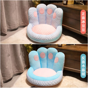 Thick Backrest Integrated Bedroom Home Use Floor Cushion Zafu Lazy Chair Pad New Model Plush Material Cartoon Pattern Modern Simple Style