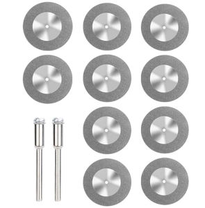 10Pcs Diamond Cutting Disc Mini Circular Saw Blades for Dremel Rotary Tools Wood Glass Stone & Tile Cutting 20-50mm