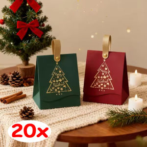 4/8/20Pcs Christmas Creative Paperboard Portable Gift Box High-end Portable Wedding Candy Paper Box Party Packaging Supplies Box