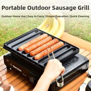 Gas-Powered Commercial Sausage Grilling Machine