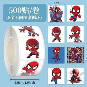 Q Version Spiderman Stickers 500 Pcs Cute Cartoon Decorative Sealing Mobile Phone Case Waterproof Decals for Desktop And Journals
