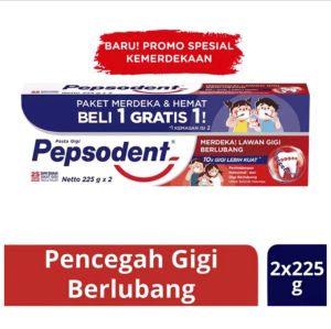 Pepsodent lebih hemat 225 isi 2