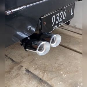 COD TERMURAH KNALPOT MOBIL RACING HKS CABANG OVAL CHROME SUARA BASS GAHAR