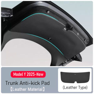 Anti-dirty Rear Trunk Mat Leather Pad for Tesla Model Y Juniper 2025 2026 Accessories Trunk Tailgate Door Sill Protective Guard