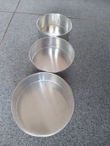 Cetakan Nasi Motiv Bulat / Cetakan Kue Bolu Alumunium 3 ukuran