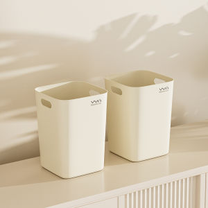 Sleek Simple Square Desk Trash Can No Lid