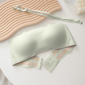 Wireless Strapless Bra Young Women Summer Thin Invisible Seamless Wrap Chest Bra Anti-Slip Collecting Side Breast Prevention