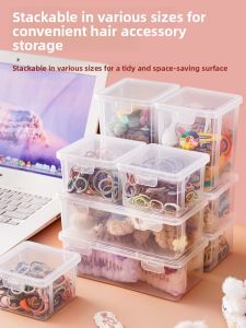 Large Capacity Girls Hair Accessories Storage Box Baby Hand Jewelry Headband Hair Tie Elastic Band Organizer Cute Plastic