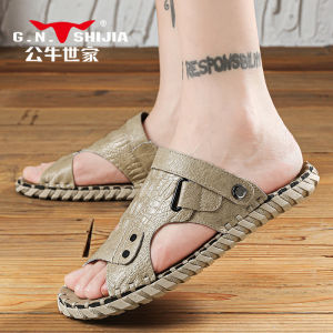 Giày Sandal Da La Mã Mùa Hè Cho Nam Dây Đế Mềm Chống Trượt Chống Nước Giày Đi Biển Thường Ngày Giày Đế Nhẹ