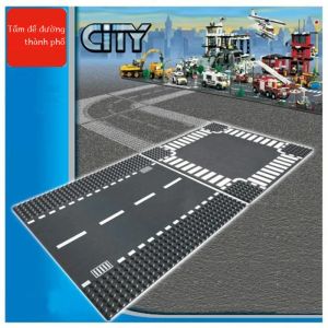 Thành Phố Cổ Điển Hướng Phố Khối Xây Dựng Tấm Đế Giao Thông Đường Nhân Vật Xây Dựng Đồ Chơi Cho Trẻ Em Nhựa Giáo Dục Gạch Quà Tặng