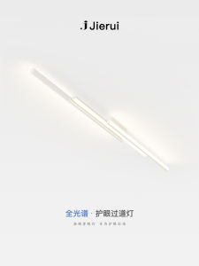 Modern Minimalist Long Strip Ceiling Light Full Spectrum Hallway Entrance Lamp for Balcony Stairwell Coat Closet Iron Art