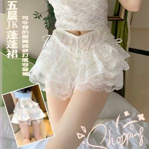 กางเกงกระโปรงทรงเค้กป้องกันแสงแดด 5 ชั้น ผ้าตาข่ายระบายอากาศ กางเกงทรงสปอร์ตสำหรับผู้หญิง ฤดูร้อน 2024 กางเกงทรงสปอร์ตทรงสปอร์ต