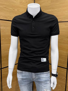 Summer 2025 Mens Short Sleeve Polo Shirt: Premium Pique Cotton Collared Slim Fit Business Casual Trendy Youth Fashion Cotton Blend Fabric