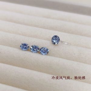 Super Shiny Schwarzkopf Ear Clip for Women without Piercing 6mm Round Diamond Plastic Resin U-Shaped Invisible Ear Bone Clip