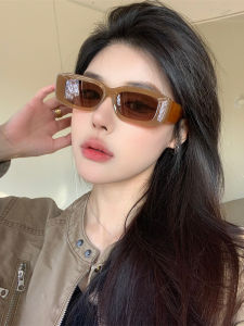 แว่นกันแดดทรงสี่เหลี่ยมขอบหนาสำหรับผู้หญิง แว่นกันแดดทรงกลมสำหรับถ่ายภาพ แว่นกันแดดแบบไฮเอนด์ป้องกันรังสียูวี