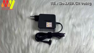 [BH 1 đổi 1] Sạc Laptop Asus Vuông 19v-3.42A ZIN CHÂN TO hoặc NHỎ HÀNG NHẬP KHẨU
