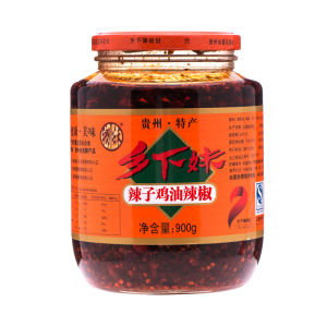 Country Girl Spicy Chicken Oil Hot Sauce with Bone Chicken Special Product for Rice Noodle Stir-Fry Large Bottle 900g