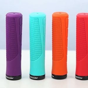 1Pair Bike Handle Grip MTB Silicone Shock Absorbing Non-Slip Soft Cycling BMX Hand Grip Universal