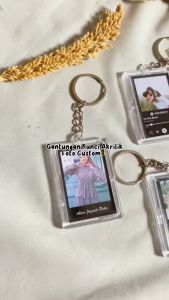 TERMURAH Gantungan Kunci Custom Foto Spotify Polaroid Bahan Akrilik Bolak Balik 2 Sisi Ganci by ASFIA STORE ID
