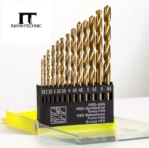 Inaya Mata Bor Besi Baja Set 13pcs HSS Titanium Power Drill