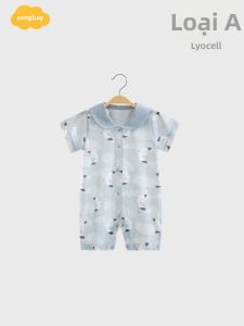 Aengbay | Bộ Đồ Jumpsuit Tay Ngắn Phong Cách Thuỷ Thủ Mùa Hè