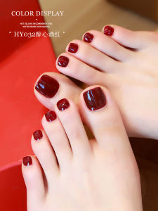 Water-Based Wine Red Toe Nail Polish Quick-Drying Long-Lasting Non-Peelable New 2025 Odorless Summer No-Bake Nail Oil