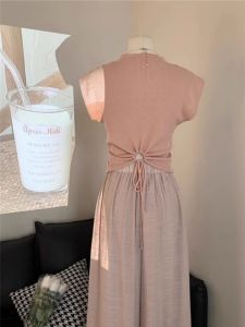 Summer Thin Short Sleeve T-Shirt Womens Shoulder Design Hollow out Knitted Sweet And Spicy Short Top Korean Style Commute Pure Color