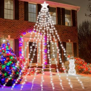 PAIMIJI | Solar LED Star Waterfall Lights for Outdoor Garden