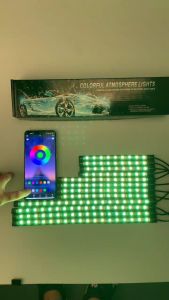 Motorcycle LED Scanning Light Decorative Soft Waterproof Colorful Motocross Tail Light DC 12V 32cm Flexible Car Strip Light Ambient Light