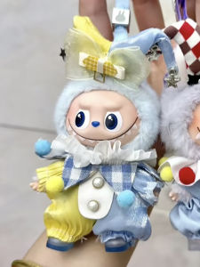 Mini Version Labubu Outfit Upgrade Clown Doll Clothes Secret Code Replacement Fashion Play Doll Clothing for 4th Generation