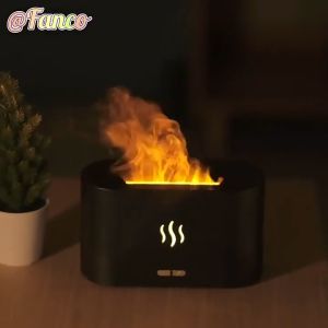 Flame Humidifier Aroma Diffuser Air Humidifier Ultrasonic Cool Mist Maker Fogger Led Essential Oil Flame Lamp Difusor