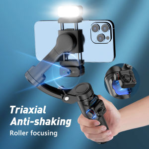 AXNEN 3-Axis M02 Handheld Gimbal Stabilizer for Smartphone with Roller Focus for iPhone Android Face Tracking Vlog Smart