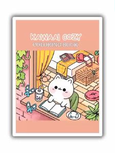 Kawaii Cozy Coloring Book Cute And Easy Buku Mewarnai Anak Remaja Kertas Sangat Tebal 220gsm A4 A5