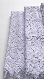 SJD LACE African Nigerian White Guipure Cord Lace Fabrics 5Yards 2025 New African Water Soluble Lace For Women Party Dress 4483