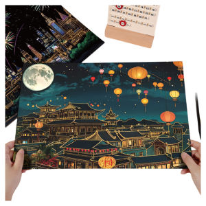 Creative Colorful Night Scene Scratch Art Paper A3 DIY Handmade Festive Gifts for Men And Women Scratch Art Making Toys