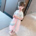 Traditional Chinese Hanfu kids costume dress with free tattoo bag hair clips for Chinese New Year and dinner party event. 