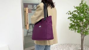 Túi Tote Vải Canvas Mềm Mại Chống Nước Dáng Rộng Lớn Chuyên Dùng Cho Nữ
