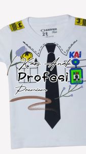 Kaos Anak Motif Profesi untuk Anak Usia 1-6 Tahun dan Balita Bahan Katun