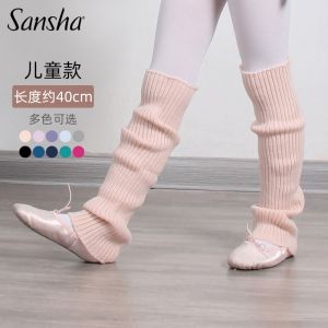 Warm Knitted Dance Leg Warmers 40CM Childrens Winter Protection Socks Ballet Accessories Non-Slip Ankle Support KT001