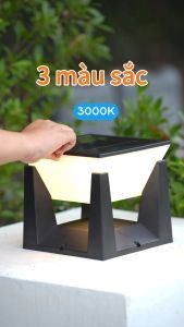 Đèn Trụ Cổng Năng Lượng Mặt Trời MODI SOLAR Đèn LED Hàng Rào Sân Vườn Ngoài Trời Chống Nước