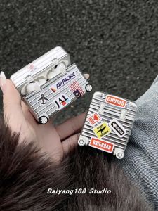 เคสป้องกัน Airpods pro 2 แบบไร้สาย Bluetooth สีเงิน กระเป๋าเดินทาง เคสป้องกันแบบแข็ง ป้องกันการตกหล่น สำหรับ Apple Airpods 3