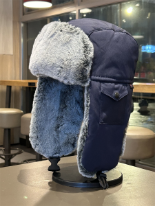 Ushanka Men Winter Fleece Lined Padded Warm Keeping Big Head Circumference Earmuffs Hat Windproof Cycling Skiing Northeast Cotton-Padded Cap Women