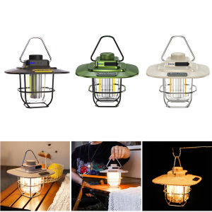 LED Hanging Lantern Vintage Portable Hanging Tent Light Stepless Dimming Waterproof IPX4 Rechargeable for Outdoors for Hiking Camp for Home