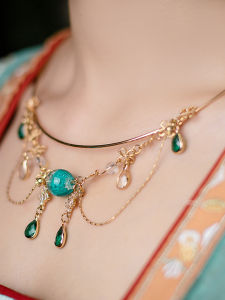 Phụ Kiện Trang Sức Cổ Điển Thường Ngày Vòng Cổ Phụ Kiện Tóc Áo Vest Hanfu Trang Sức Đa Năng Cho Phụ Nữ Trẻ Thời Trang Hợp Kim