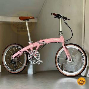 🌸 Folding Bike Fnhon Wind 22" • 𝗠𝗥𝗧/𝗕𝘂𝘀-𝗙𝗿𝗶𝗲𝗻𝗱𝗹𝘆 Shimano Tiagra 10s 𝗙𝗿𝗲𝗲𝗯𝗶𝗲𝘀 Litepro 𝗟𝗶𝗴𝗵𝘁𝘄𝗲𝗶𝗴𝗵𝘁 Foldable Bicycle Baby Pink Silver Hydraulic Brake Fold in 1 Minute Woman Ladies Cycle