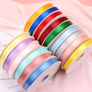 ZhuoCai 2cm Solid Color Ribbon Satin Ribbon Silk Ribbon Floral Packaging Cake Shop Gift Box Bouquet Bow Knotting Home Fabric