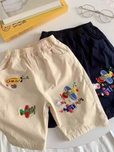 Quần Short Nam Mùa Hè Bằng Cotton Nguyên Chất Họa Tiết Máy Bay Quần Dài Vừa Phải Thường Ngày Quần Dài Năm Phần Thoải Mái Thoáng Khí